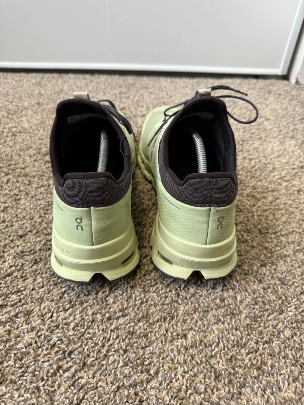 On Running Men's Cloudvista Trail Shoes - Light Green and Black - Picture 5 of 7